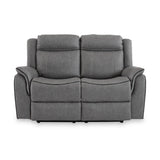 Elstree Recliner 2 Seater Grey Angle1 from Roseland Furniture