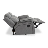 Elstree Recliner 2 Seater Grey Angle1 from Roseland Furniture