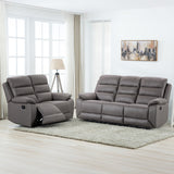 Whinfell Recliner 3 Seater Grey Angle1 from Roseland Furniture