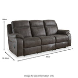 Middleton Power Recliner 3 Seater Tech Sofa Grey Dims from Roseland Furniture