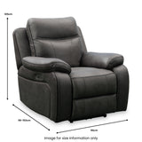 Middleton Power Recliner Armchair Tech Sofa Grey Dims from Roseland Furniture