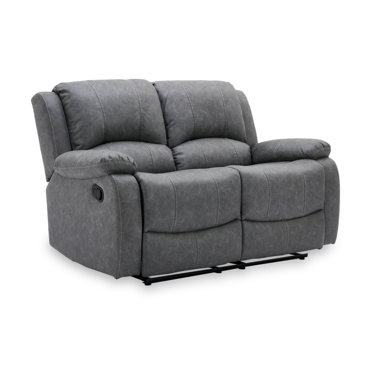 Banbury Recliner 2 Seater Mid Grey Angle1 from Roseland Furniture