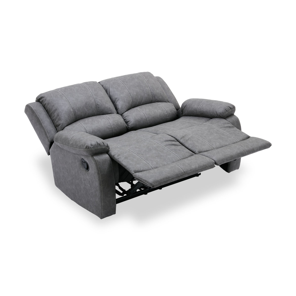 Banbury Recliner 2 Seater Mid Grey Angle1 from Roseland Furniture