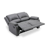 Banbury Recliner 2 Seater Mid Grey Angle1 from Roseland Furniture