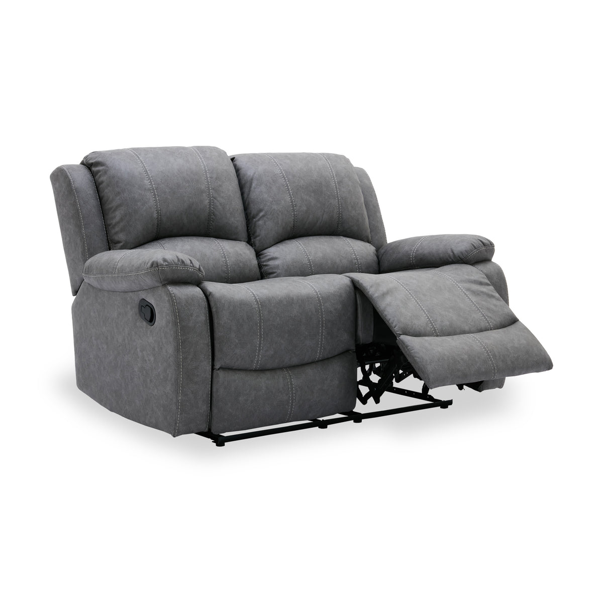 Banbury Recliner 2 Seater Mid Grey Angle1 from Roseland Furniture