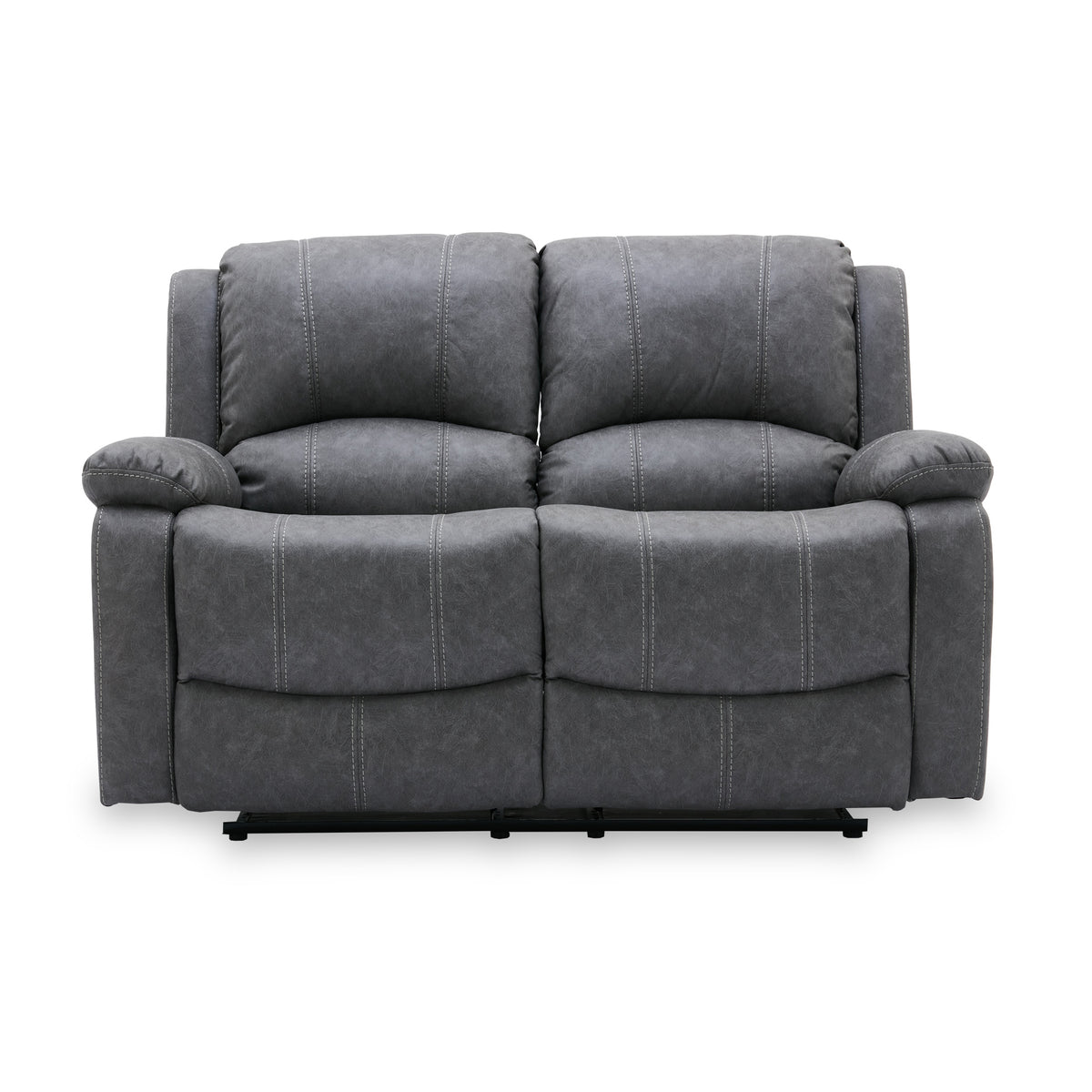 Banbury Recliner 2 Seater Mid Grey Angle1 from Roseland Furniture