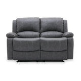 Banbury Recliner 2 Seater Mid Grey Angle1 from Roseland Furniture