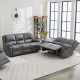 Banbury Recliner 2 Seater Mid Grey Angle1 from Roseland Furniture