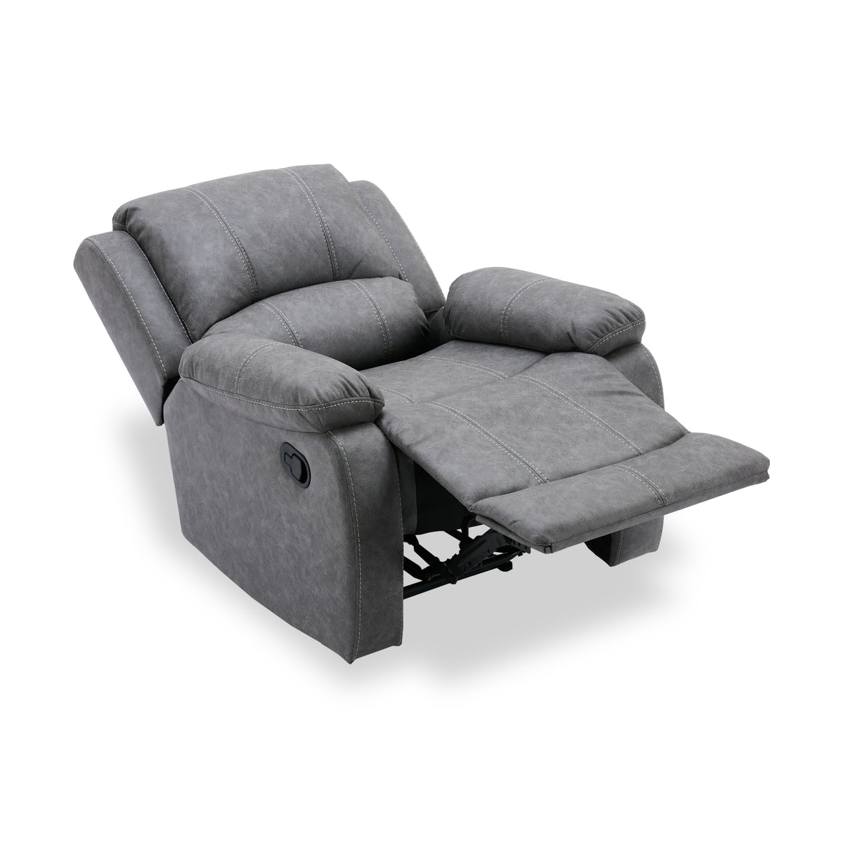 Banbury Recliner Armchair Mid Grey Angle1 from Roseland Furniture