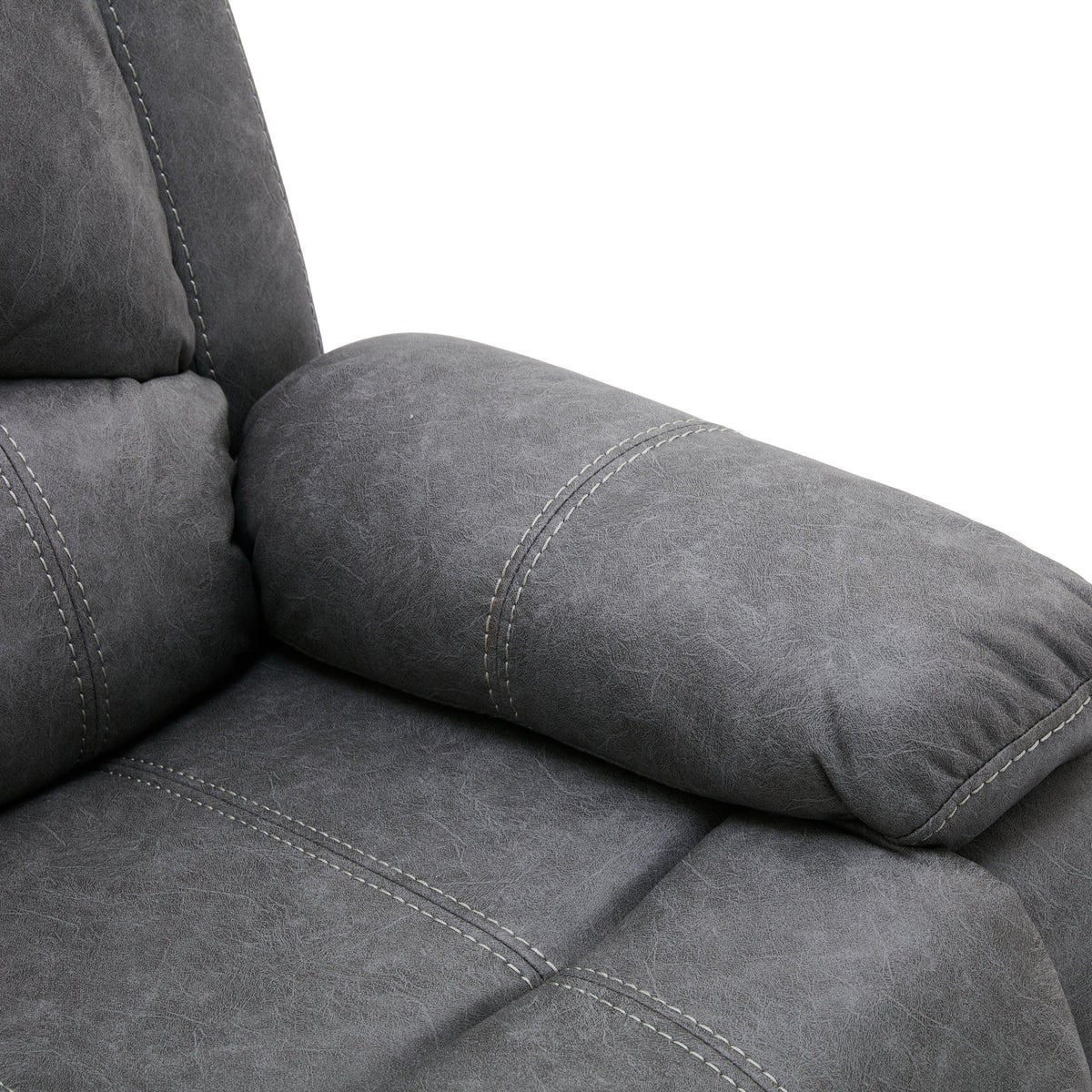 Banbury Recliner Armchair Mid Grey Angle1 from Roseland Furniture