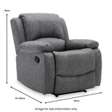 Banbury Recliner Armchair Mid Grey Angle1 from Roseland Furniture
