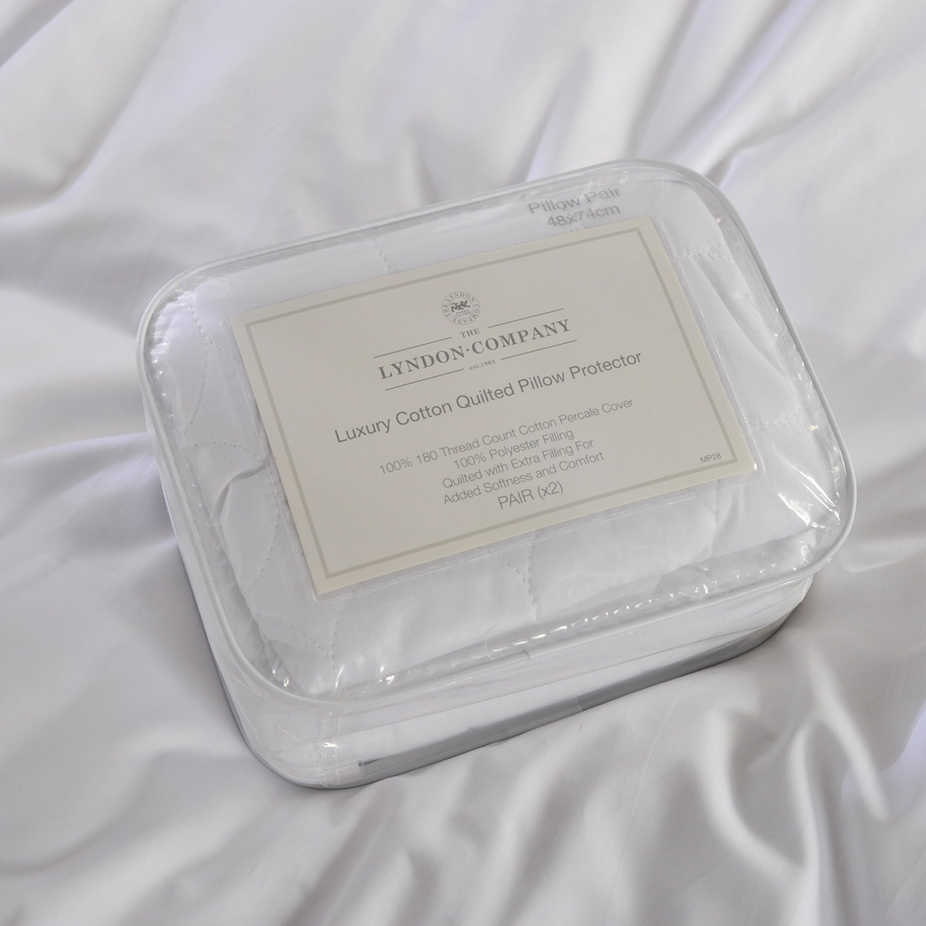 Quilted Cotton Pillow Protector Pair from Roseland Furniture