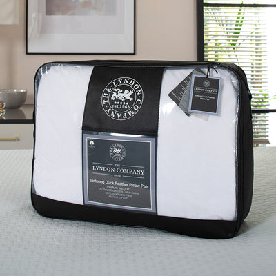Softened Duck Feather Pillow Pair