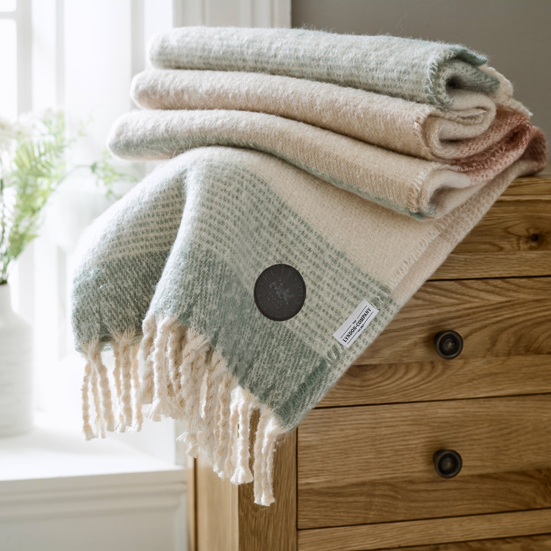 TLC Rossendale Throw Blush from Roseland Furniture