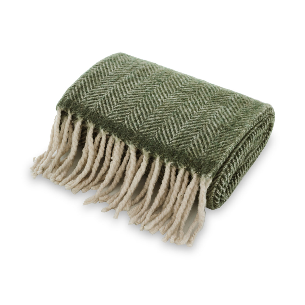 TLC Moorland Wool Throw Green from Roseland Furniture