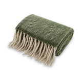 TLC Moorland Wool Throw Green from Roseland Furniture