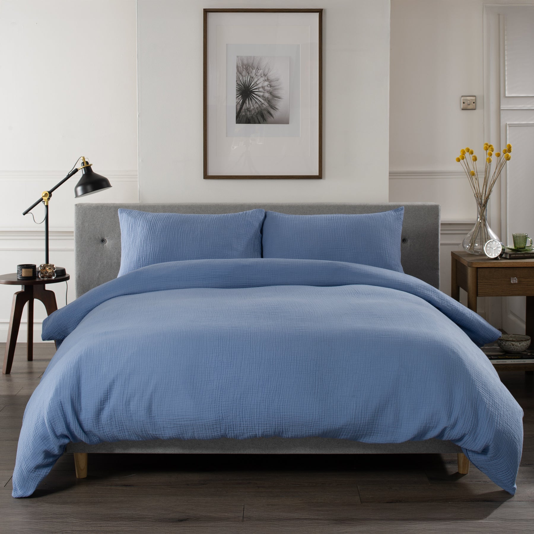 St. Quentin Single Duvet Set Denim from Roseland Furniture