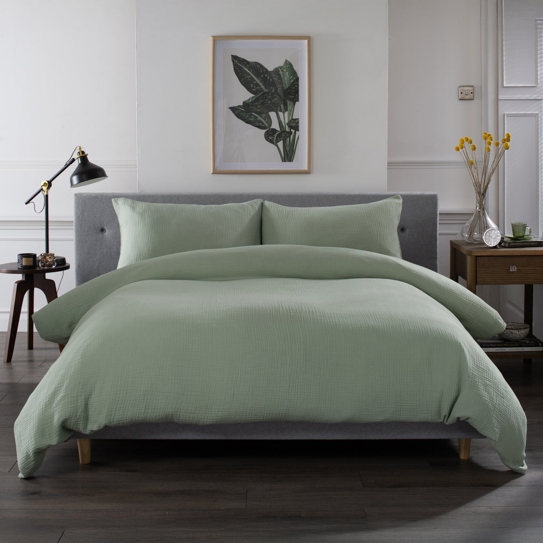 St. Quentin Single Duvet Set Green from Roseland Furniture