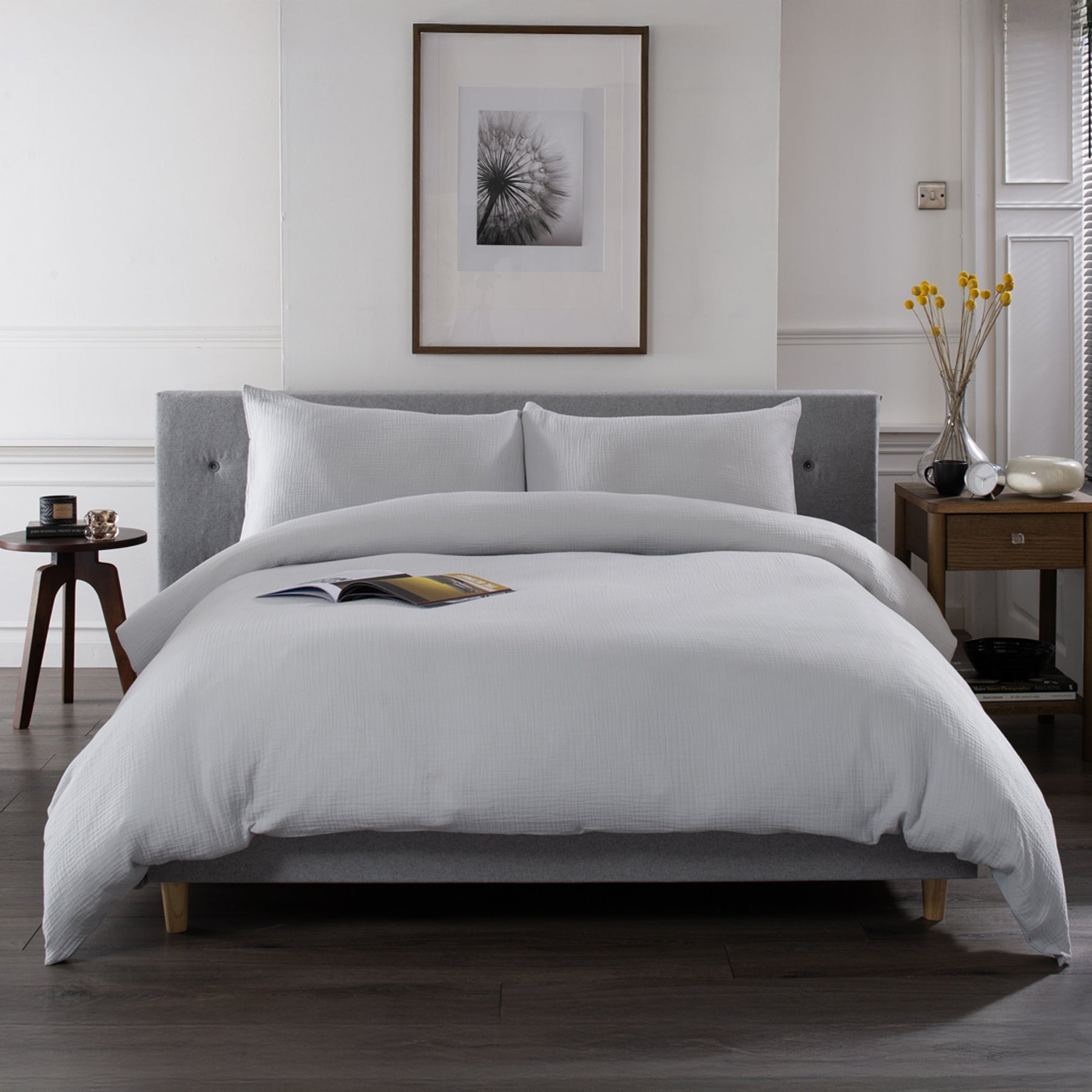 St. Quentin Single Duvet Set Grey from Roseland Furniture