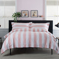 West End Single Duvet Set Rose White from Roseland Furniture