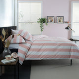 West End Single Duvet Set Rose White from Roseland Furniture