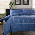 Crossley Heath Single Duvet Set Blue White from Roseland Furniture