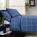 Crossley Heath Single Duvet Set Blue White from Roseland Furniture