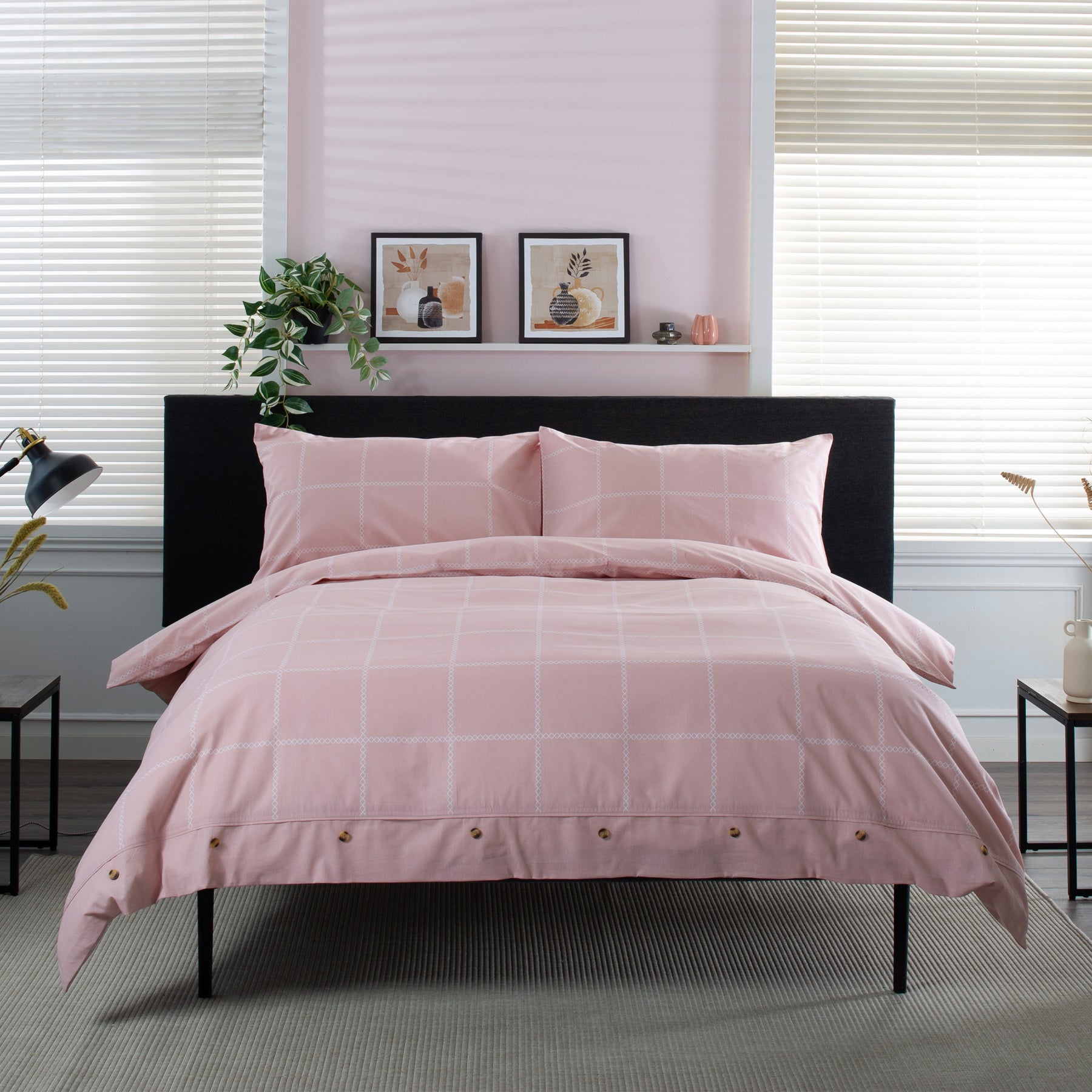 Crossley Heath Single Duvet Set Rose White from Roseland Furniture