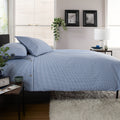 Gingham Single Duvet Set Blue White from Roseland Furniture