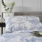 Toile Housewife Pillowcase Pair Blue from Roseland Furniture