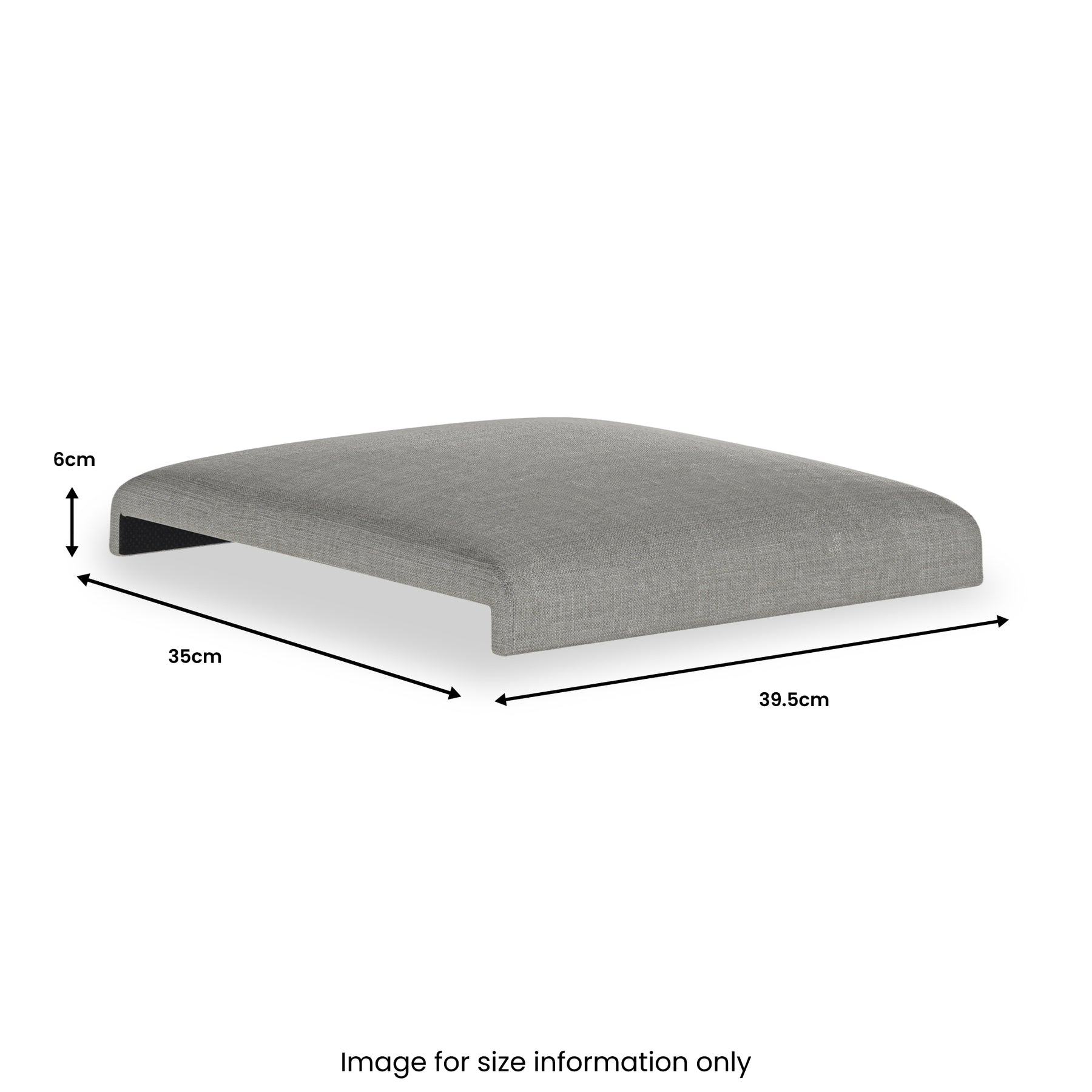 Harvey Oak Set Of 3 Dining Bench Cushions dimensions