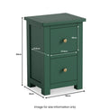 Duchy Puck Green 2 Drawer Bedside Table from Roseland Furniture