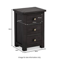 Duchy Acacia 3 Drawer Black Nightstand