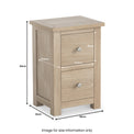 Duchy Washed Oak Slim Bedside Cabinet
