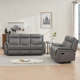 Elstree Recliner 3 Seater Grey Angle1 from Roseland Furniture