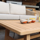 Roma FSC 4 Seater Double Lounge Set with Rectangular Coffee Table from Roseland Furniture