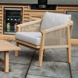 Roma FSC 4 Seater Double Lounge Set with Rectangular Coffee Table from Roseland Furniture