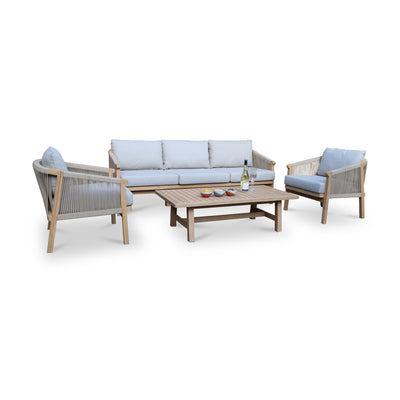 Roma FSC 5 Seater Triple Lounge Set with Rectangular Coffee Table