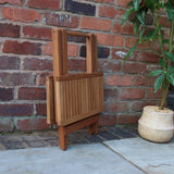 Mini Square Folding Acacia Side Table from Roseland