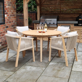 Roma FSC 120cm Table With 4 Roma Deluxe Chairs