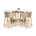 Roma FSC Bar Set 100cm High Table With 4 Deluxe Bar Stools from Roseland Furniture
