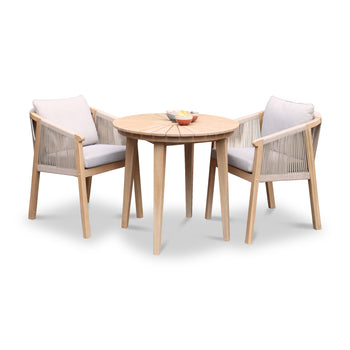 Roma FSC 80cm Table With 2 Roma Deluxe Chairs