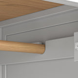 Farro Grey Wardrobe Hanging Rail closeup