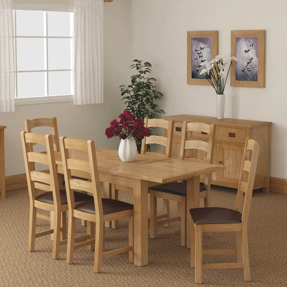 Lanner Oak Dining Chair from Roseland Furniture