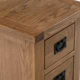 Zelah Oak Bedside Table from Roseland Furniture