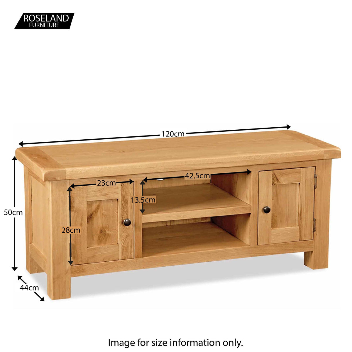 Zelah 120cm TV Stand from Roseland Furniture