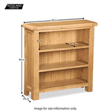 Zelah Oak Small Bookcase from Roseland Furniture