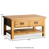 Surrey Oak Coffee Table from Roseland Furniture