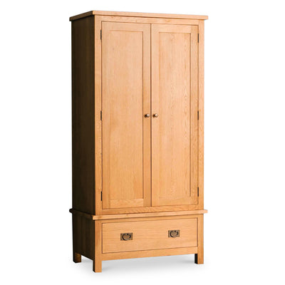 Surrey Oak Double Wardrobe & Drawer