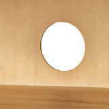 Hole for cables - Surrey Oak Corner TV Stand with Baskets